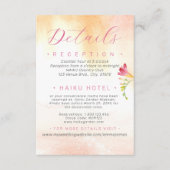 Orangefarbene und rosa Rosendetails Begleitkarte (Vorderseite)