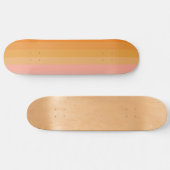 Orangefarbene und rosa Streifen glänzende Skateboa Skateboard (Horizontal)