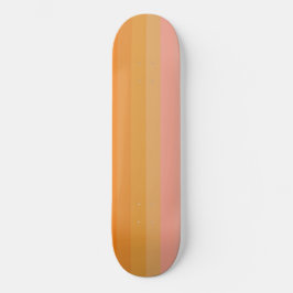 Orangefarbene und rosa Streifen glänzende Skateboa Skateboard