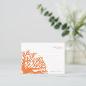 Orangefarbene und rosa tropische Fischsitzkarte Platzkarte (Stehend Vorderseite)