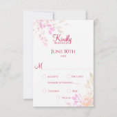 Orangefarbene und rosafarbene Blume RSVP Karte (Vorderseite)