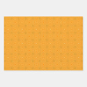 Orangefarbene und rosafarbene Streifen farbenfroh Geschenkpapier Set (Vorderseite)