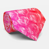 orangefarbene und rote Blasenfolie Krawatte (Gerollt)