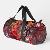 Orangefarbene und rote Blätter Duffle Bag (Rechte Ecke)
