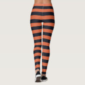 Orangefarbene und schwarz gestrichene Leggings (Rückseite)