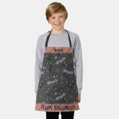 Orangefarbene und schwarz-schokoartige Niedliche F Schürze (Getragen)