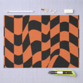 Orangefarbene und schwarz verschleierte Karton Seidenpapier (Handwerk)