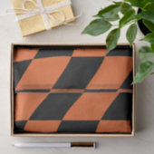 Orangefarbene und schwarz verschleierte Karton Seidenpapier (Geschenk)