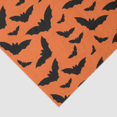 Orangefarbene und schwarze Fledermäuse Seidenpapier (Detail)