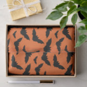 Orangefarbene und schwarze Fledermäuse Seidenpapier (Geschenk)