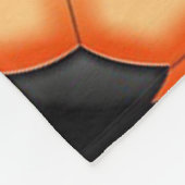 Orangefarbene und schwarze Fußball-Abdeckung mit N Fleecedecke (Ecke)
