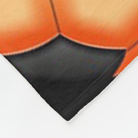 Orangefarbene und schwarze Fußball-Abdeckung mit N Fleecedecke (Ecke)