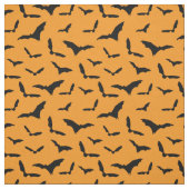 Orangefarbene und schwarze Halloween-Fledermäuse G Stoff (Muster)
