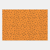Orangefarbene und schwarze Halloween-Geister Geschenkpapier Set (Vorderseite 2)