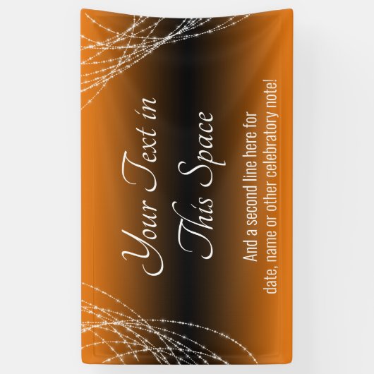 Orangefarbene und schwarze Ombre-Lichter hinzufüge Banner (Vertikal)