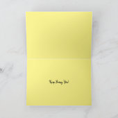 Orangefarbene und schwarze Pflaumen Geburtskarte Karte (Innenseite)