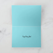 Orangefarbene und schwarze Pflaumen Geburtskarte Karte (Innenseite)