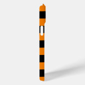 Orangefarbene und schwarze Rugby Streifen mit Indi Case-Mate iPhone Hülle (Rückseite / Rechts)