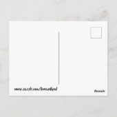 Orangefarbene und schwarze Schmetterlinge mit schw Postkarte (Rückseite)