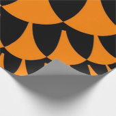 Orangefarbene und schwarze Skala Geschenkpapier (Ecke)