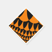 Orangefarbene und schwarze Skala Serviette (Ecke)