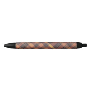Orangefarbene und schwarze Tartan, ein warmes und Kugelschreiber