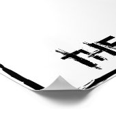 Orangefarbene und schwarze Typografie Modernes glü Poster (Ecke)