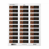 Orangefarbene und schwarze Zebra-Monogramm (Vorne)