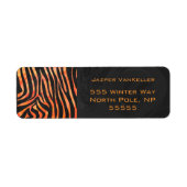 Orangefarbene und schwarze Zebra-Monogramm (Vorne)