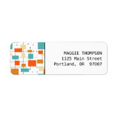 Orangefarbene und türkisfarbene Plätze Mitte des J (Vorne)