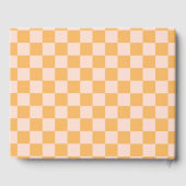 Orangefarbene und ungebleichte Seidenkarton Gästebuch (Rückseite)