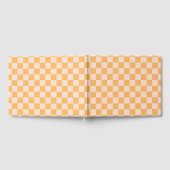 Orangefarbene und ungebleichte Seidenkarton Gästebuch (Voll)