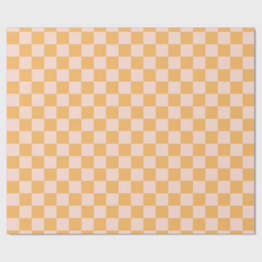 Orangefarbene und ungebleichte Seidenkarton Geschenkpapier (Flach)