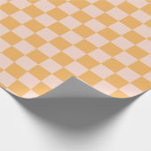 Orangefarbene und ungebleichte Seidenkarton Geschenkpapier (Ecke)