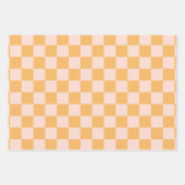 Orangefarbene und ungebleichte Seidenkarton Geschenkpapier Set (Vorderseite 3)