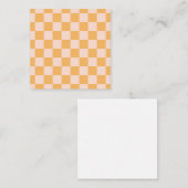 Orangefarbene und ungebleichte Seidenkarton Mitteilungskarte (Vorne/Hinten)