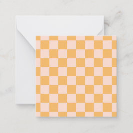 Orangefarbene und ungebleichte Seidenkarton Mitteilungskarte