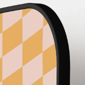 Orangefarbene und ungebleichte Seidenkarton Pickleball Schläger (Linke Seite)