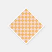 Orangefarbene und ungebleichte Seidenkarton Serviette (Ecke)