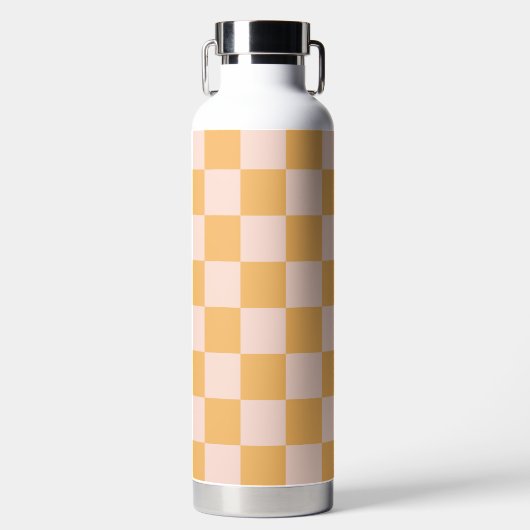 Orangefarbene und ungebleichte Seidenkarton Trinkflasche (Vorderseite)