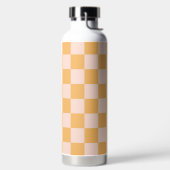 Orangefarbene und ungebleichte Seidenkarton Trinkflasche (links)