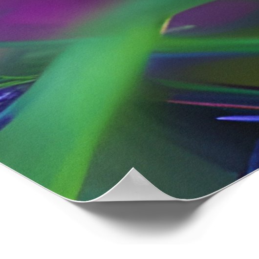 Orangefarbene und violette Blumen Kunst Poster (Ecke)