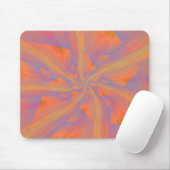Orangefarbene und violette Spiralwaffen Mousepad (Mit Mouse)