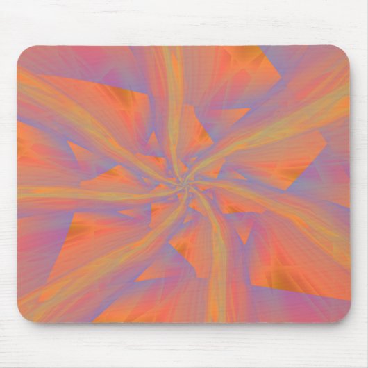 Orangefarbene und violette Spiralwaffen Mousepad (Vorne)