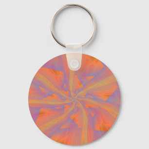 Orangefarbene und violette Spiralwaffen Schlüsselanhänger
