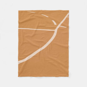 Orangefarbene und weiße Basketballstraßen Fleecedecke