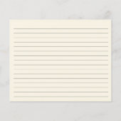 Orangefarbene und weiße Blume Elfenbein-Rezept-Kar (Rückseite)