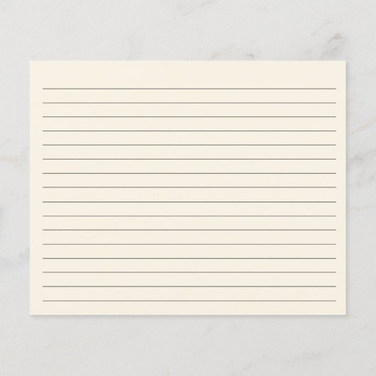 Orangefarbene und weiße Blume Elfenbein-Rezept-Kar (Rückseite)