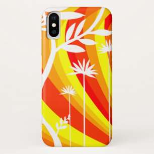 Orangefarbene und weiße botanische Illustration Case-Mate iPhone Hülle
