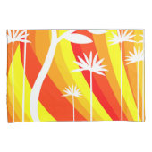 Orangefarbene und weiße botanische Illustration Kissenbezug (Vorderseite-Rechts)